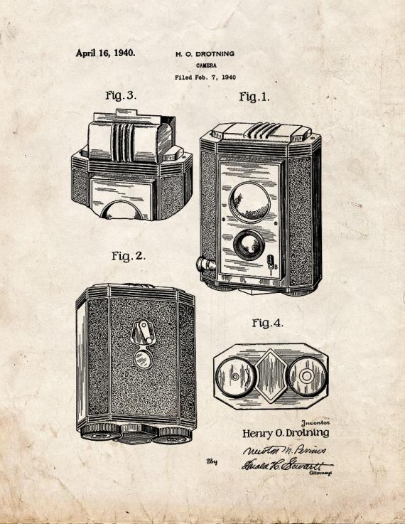 Camera Patent Print
