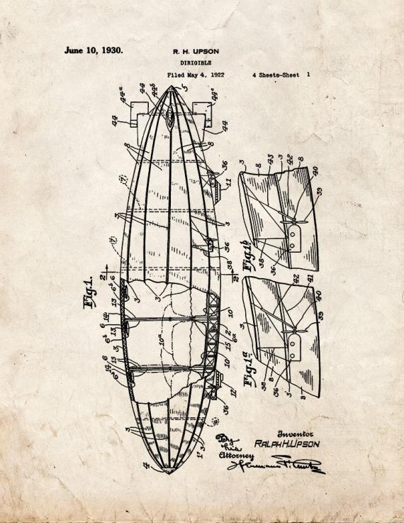 Dirigible Patent Print