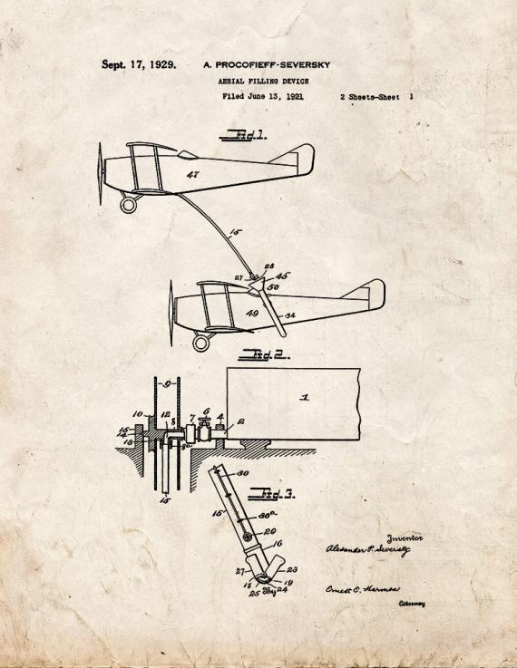 Aerial-filling Device Patent Print