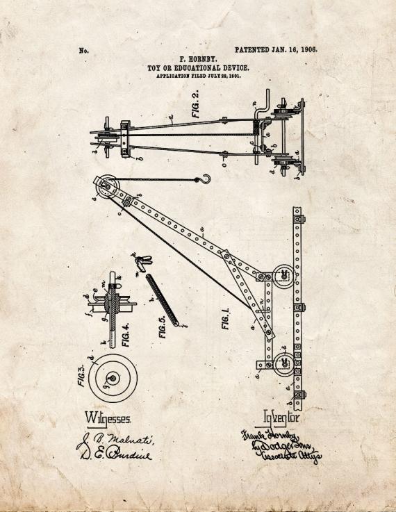 Toy Or Educational Device Patent Print