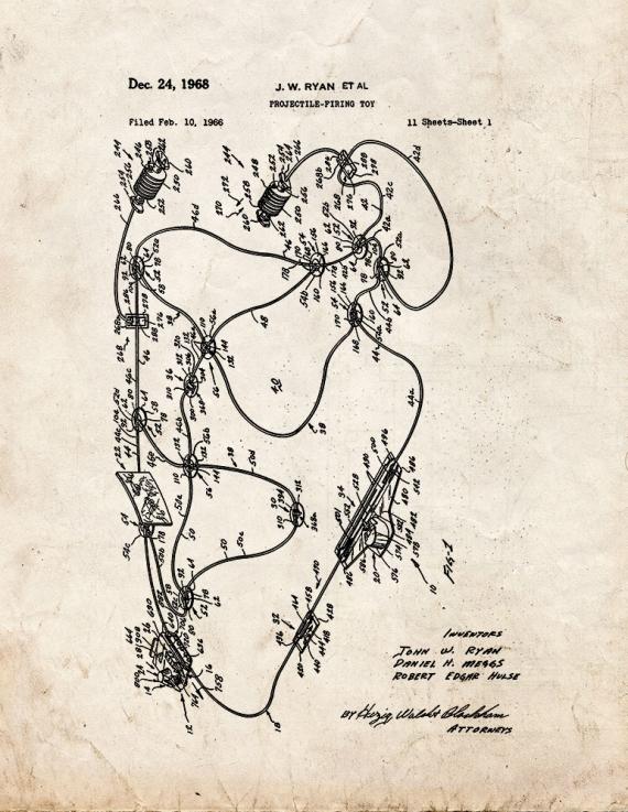 Projectile-firing Toy Patent Print