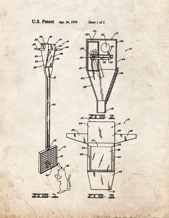 Bird Trap And Cat Feeder Patent Print