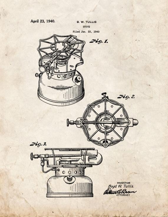 Stove Patent Print
