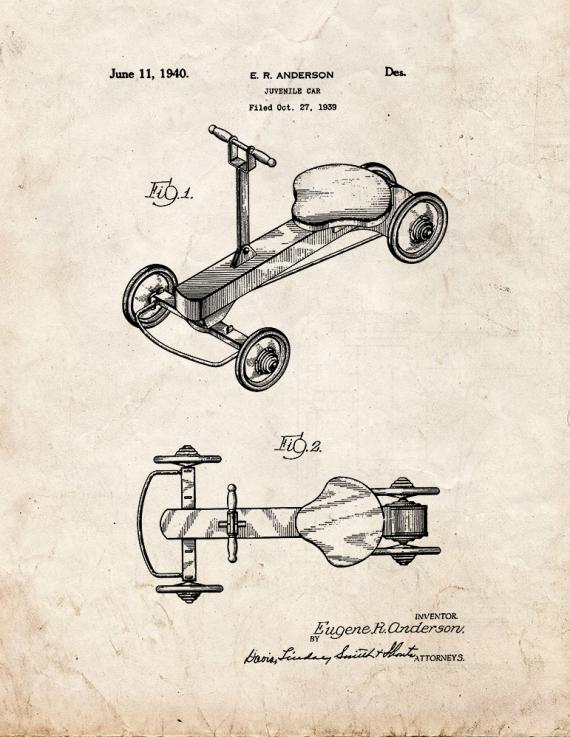 Juvenile Car Patent Print