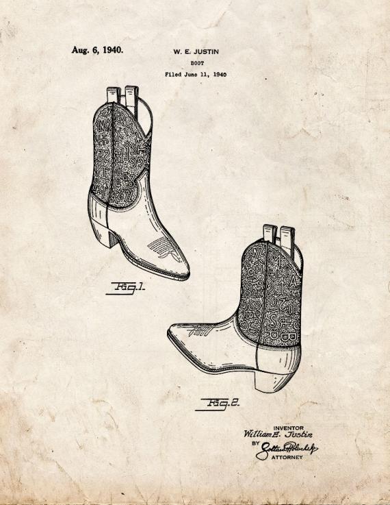 Boot Patent Print