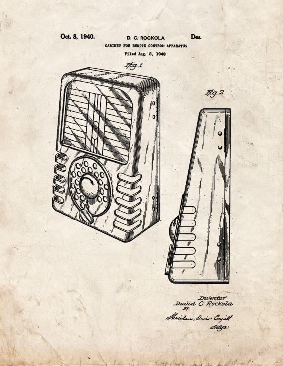 Cabinet For Remote Control Apparatus Patent Print