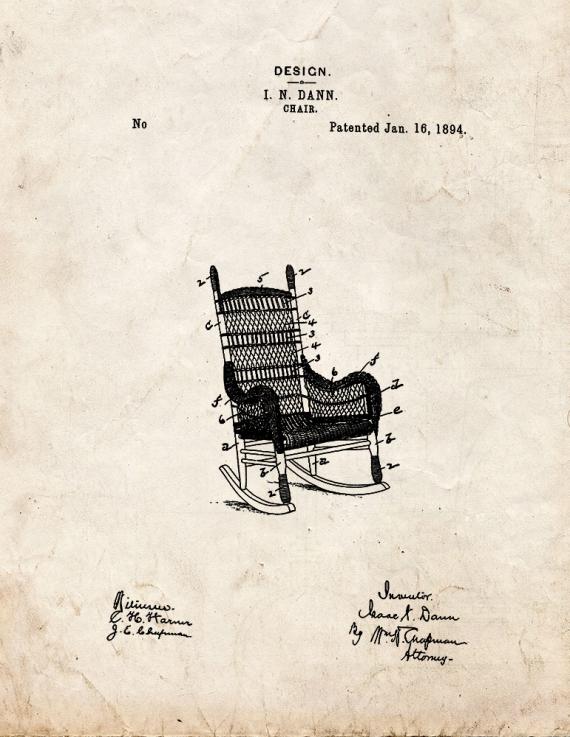 Chair Patent Print