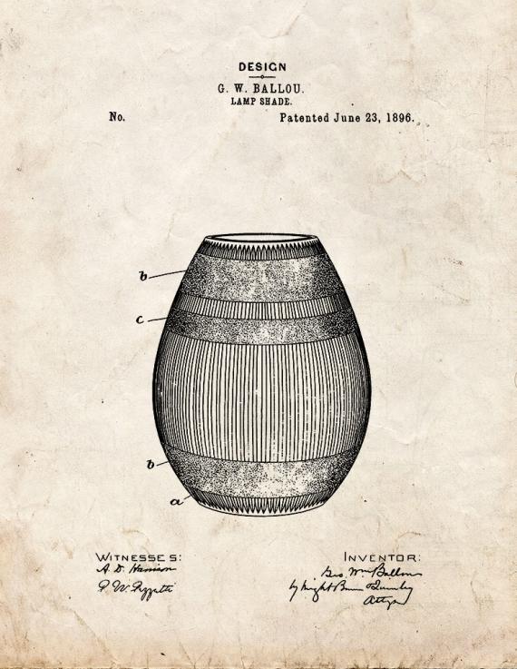 Lamp Shade Patent Print