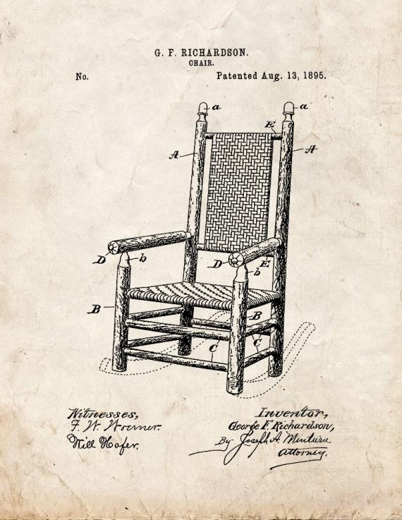 Chair Patent Print