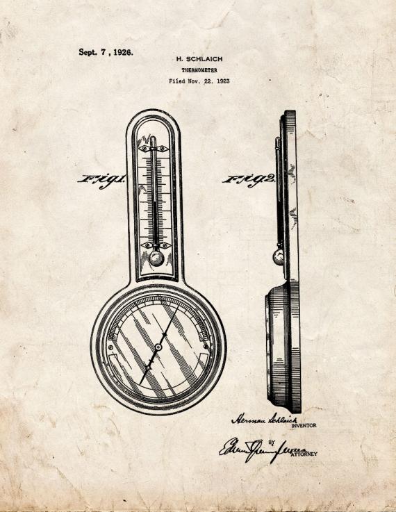 Thermometer Patent Print