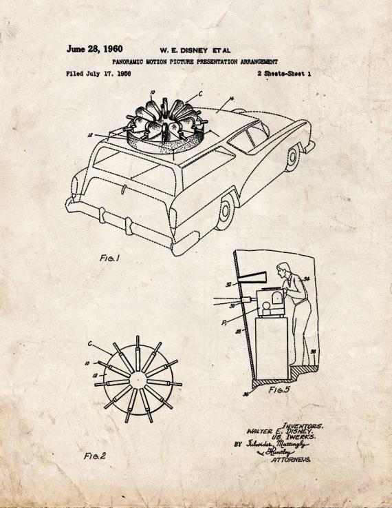 Panoramic Motion Picture Presentation Patent Print