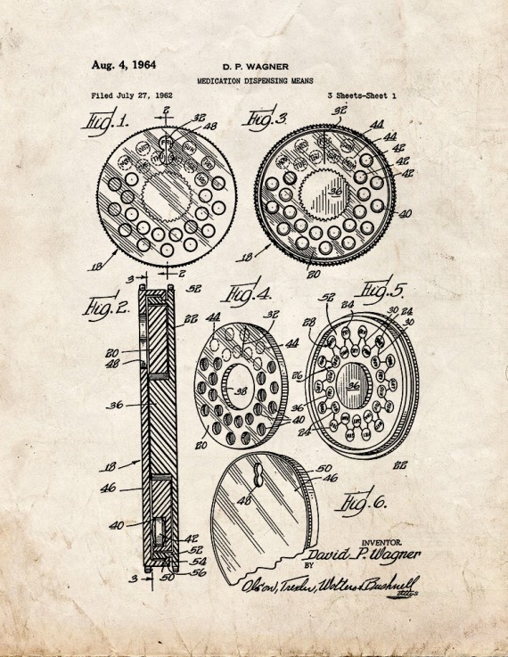 Medication Dispensing Means Patent Print