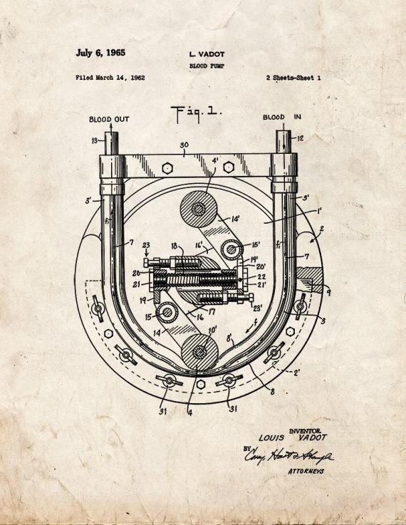 Blood Pump Patent Print