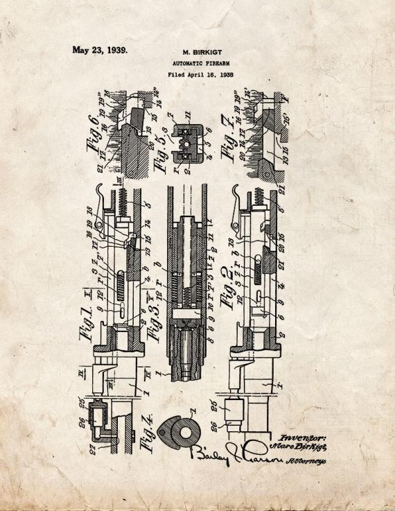 Automatic Firearm Patent Print