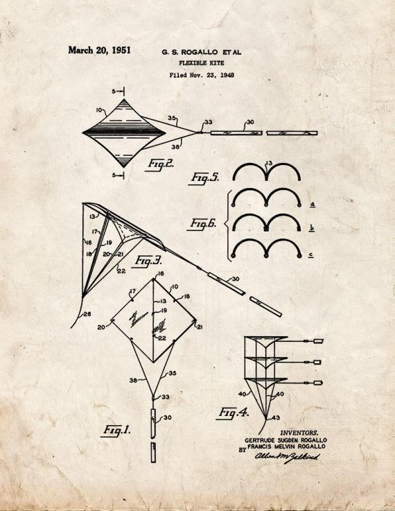 Flexible Kite Patent Print