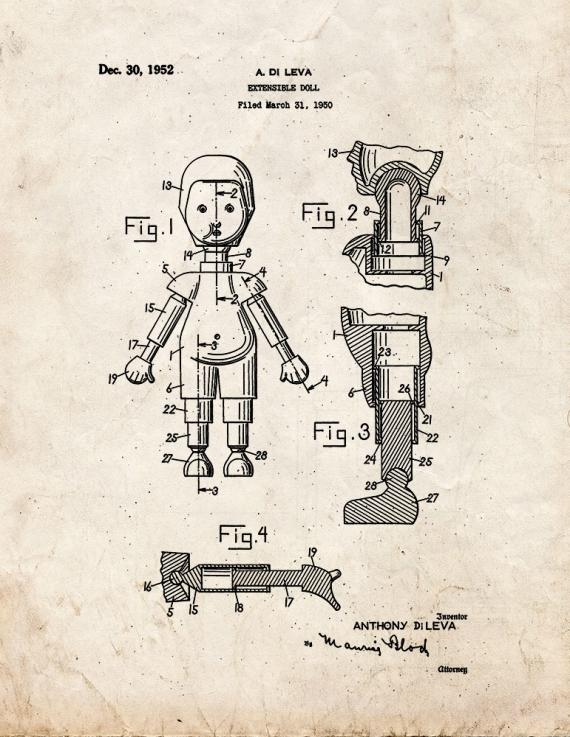 Extensible Doll Patent Print