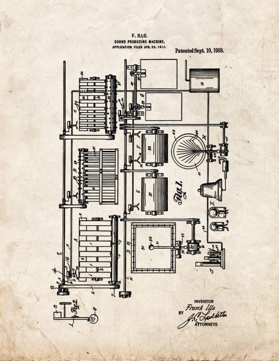 Sound-producing Machine Patent Print