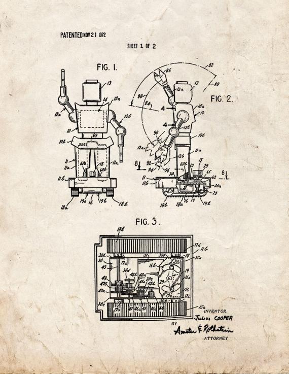 Toy Robot Patent Print