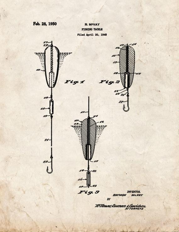 Fishing Tackle Patent Print