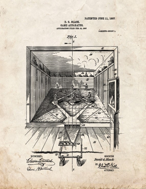 Game Apparatus Patent Print