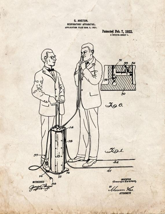 Respiratory Apparatus Patent Print