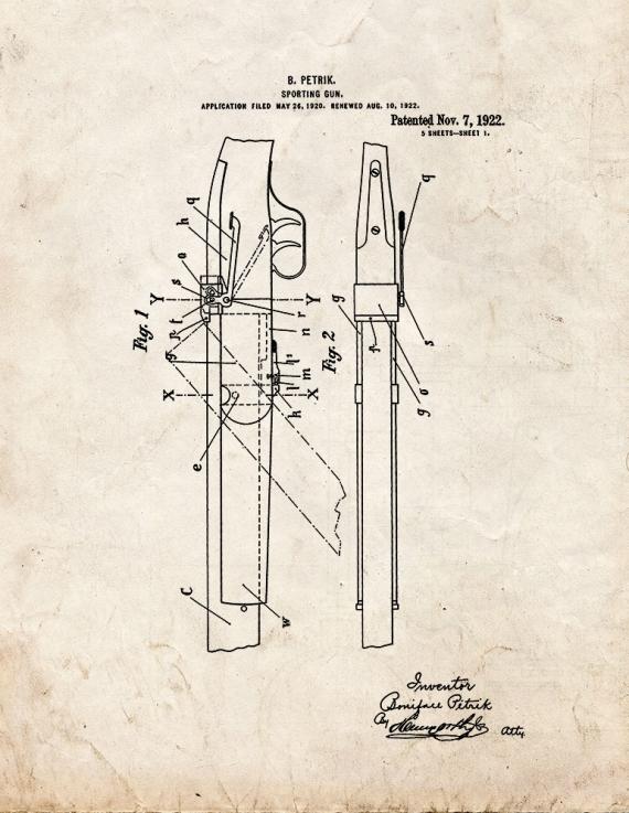 Sporting Gun Patent Print