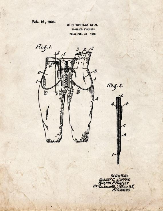 Football Trousers Patent Print