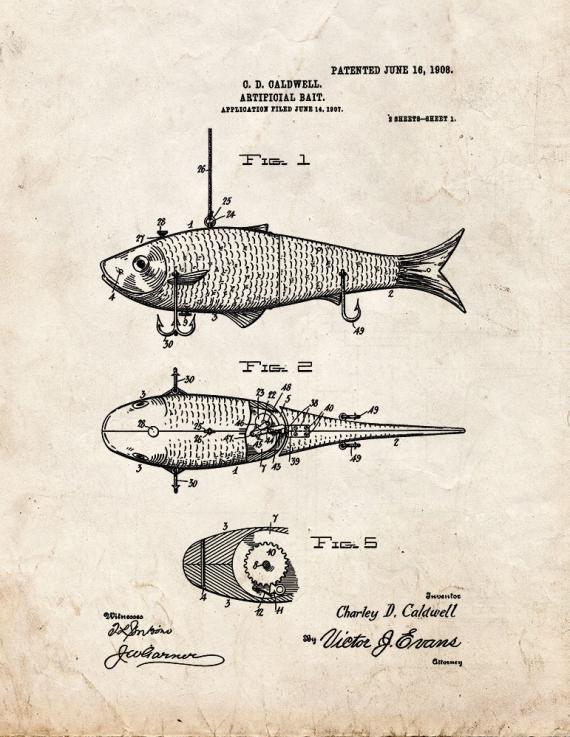 Artificial Bait Patent Print