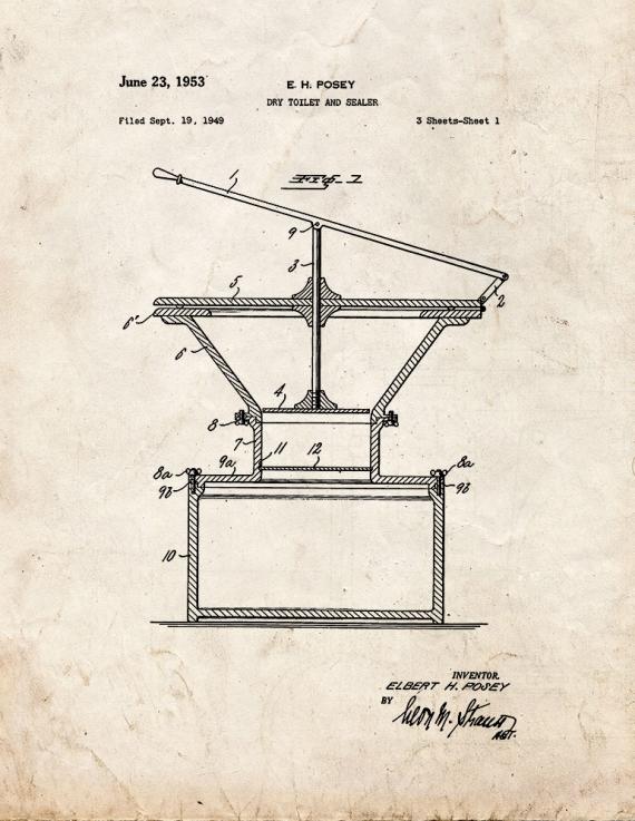 Drytoilet And Sealer Patent Print