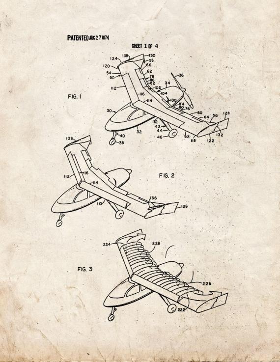 Aircraft Wing With Vortex Generation Patent Print