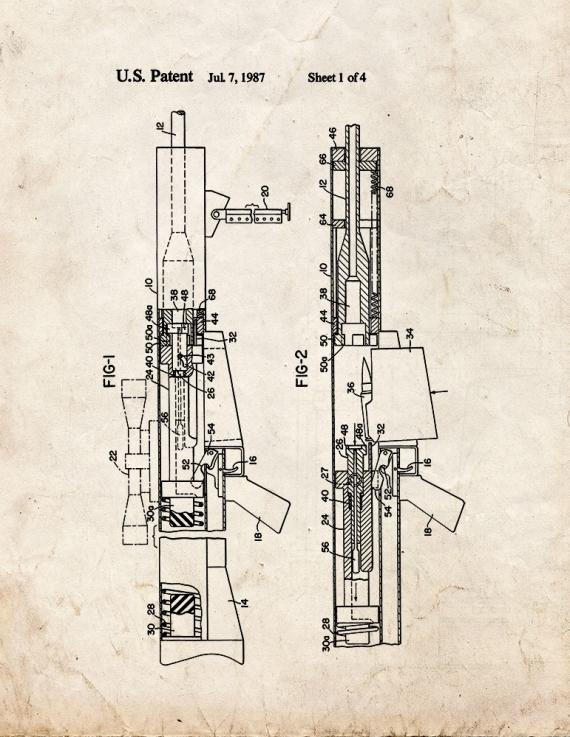 Anti-armor Gun Patent Print