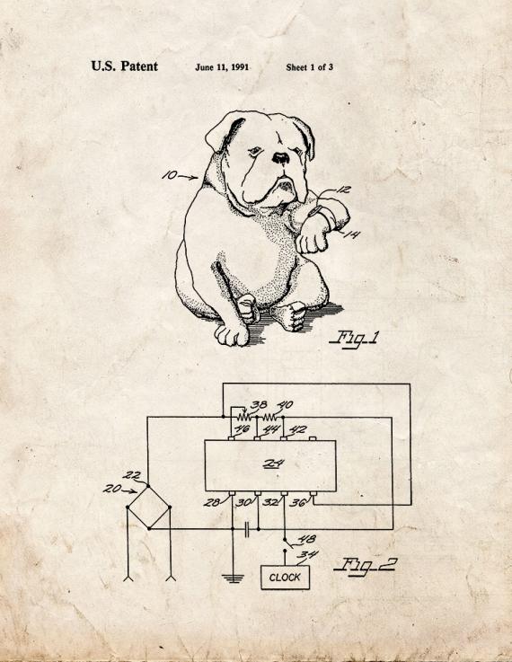 Clock For Keeping Time Other Than Human Patent Print