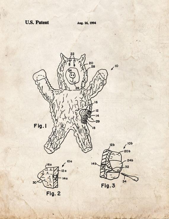 Giant Gummy Bear Patent Print