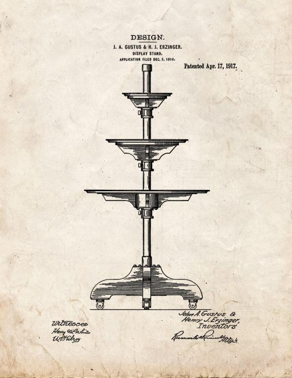 Display Stand Patent Print