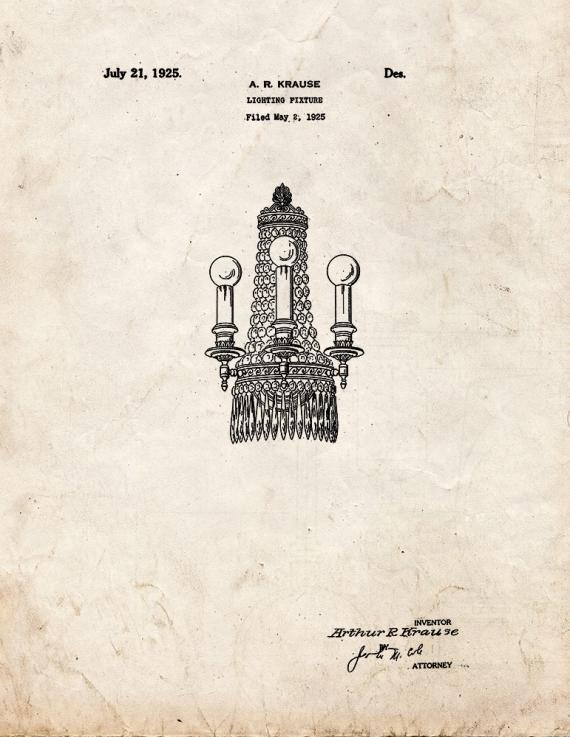 Lighting Fixture Patent Print