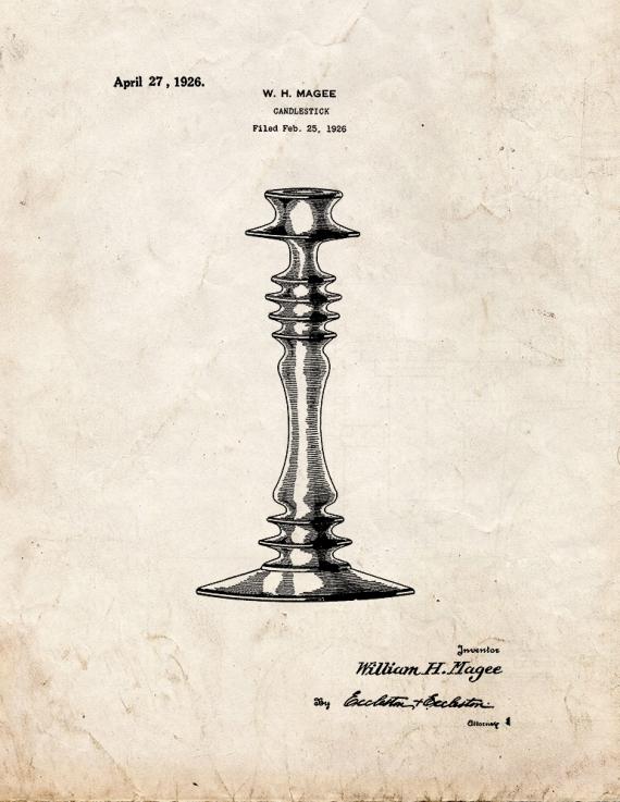 Candlestick Patent Print