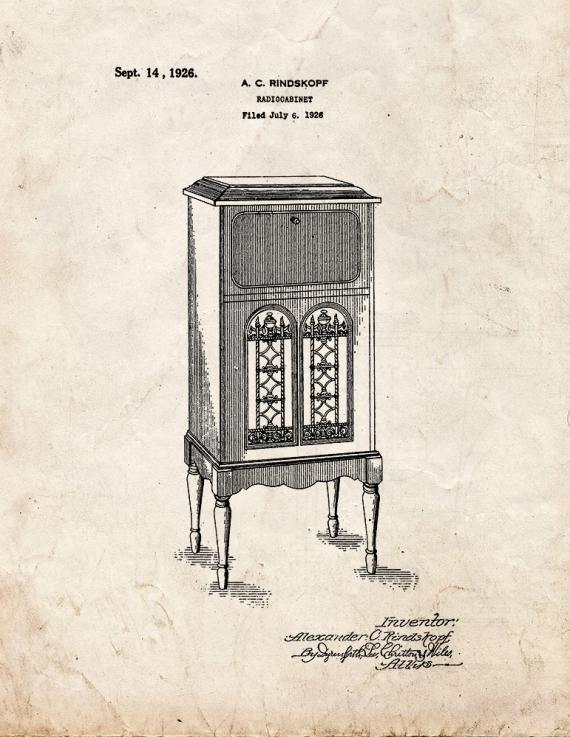Radiocabinet Patent Print