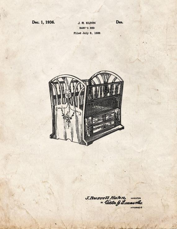 Baby's Bed Patent Print