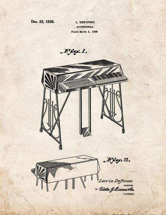 Accordionola Patent Print