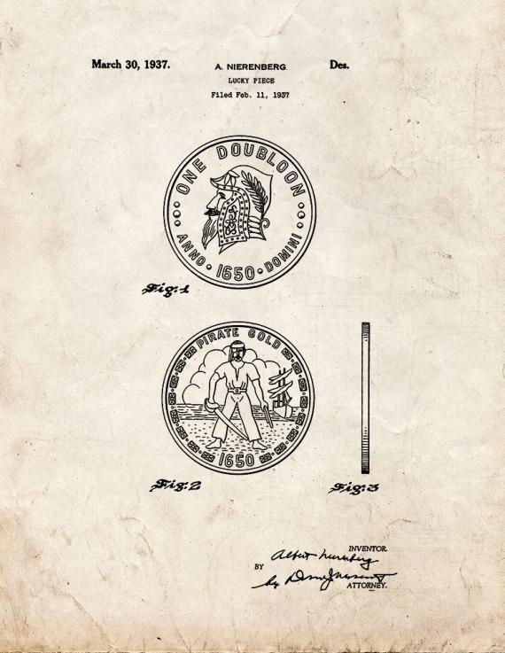 Lucky Piece Patent Print