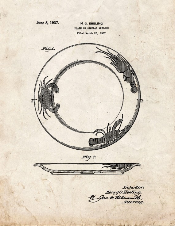 Plate Patent Print