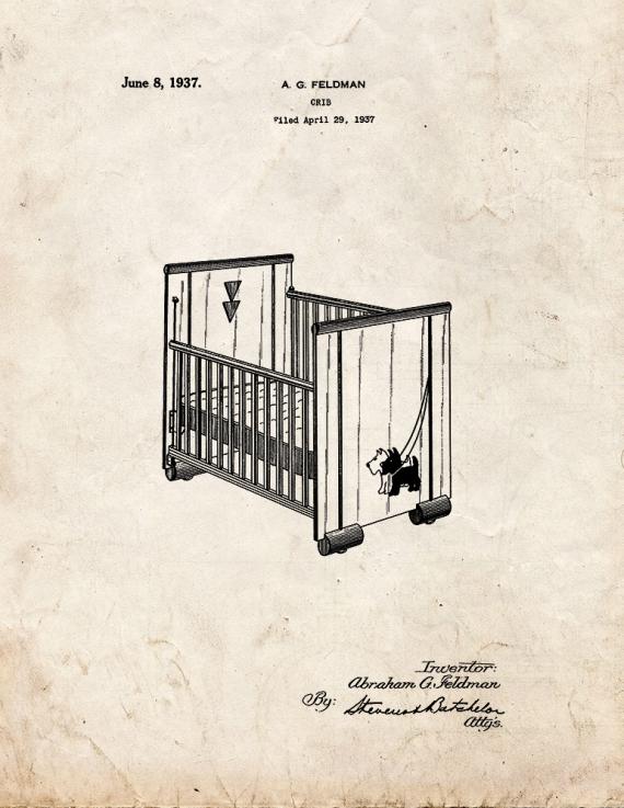 Crib Patent Print