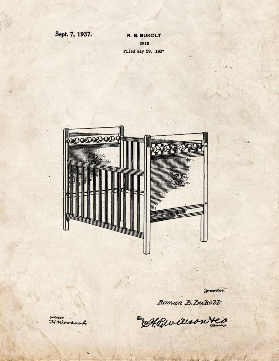 Crib Patent Print