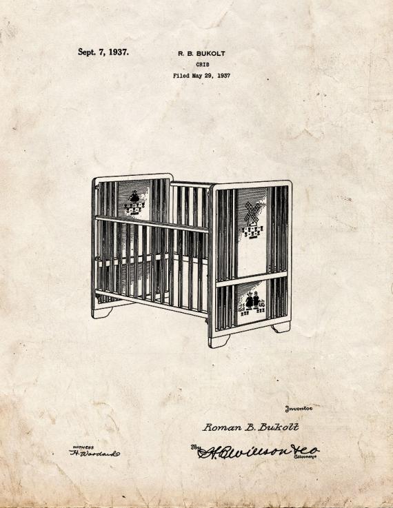 Crib Patent Print
