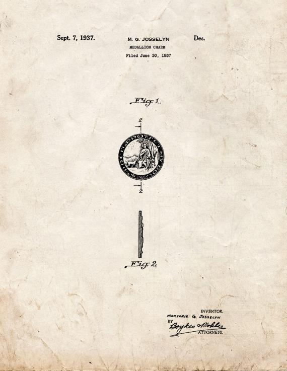 Medallion Charm Patent Print