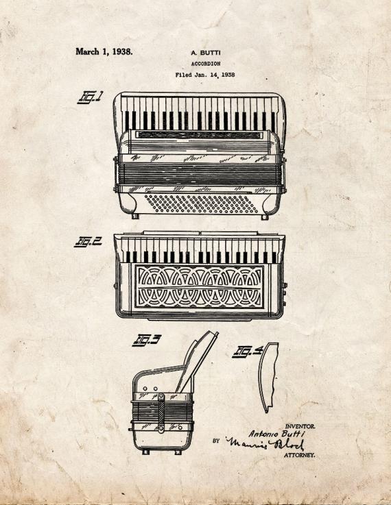 Accordion Patent Print