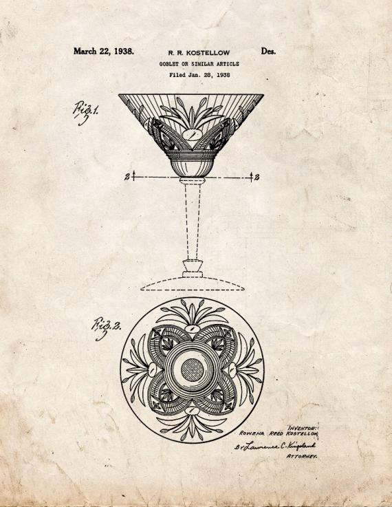 Goblet Patent Print