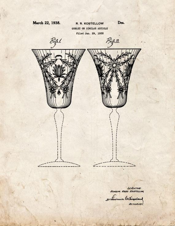 Goblet Patent Print