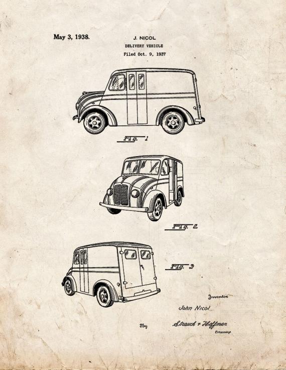 Delivery Vehicle Patent Print
