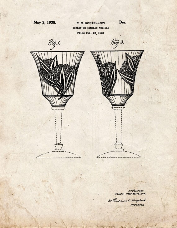 Goblet Patent Print